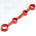Stainless steel rigid spreader bar with handcuffs and ankle stocks