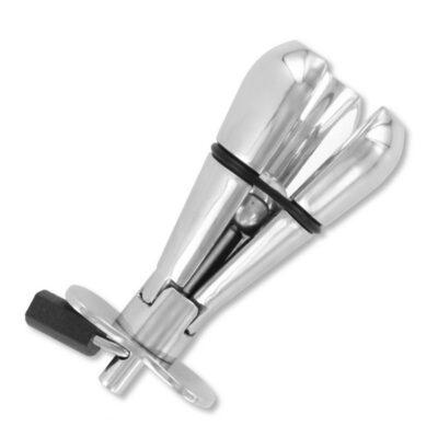 Stainless Steel Locking Anal Plug – Adjustable Expanding Metal Butt Plug with Key Lock – 5.25” BDSM Ass Lock for Extreme Bondage Play