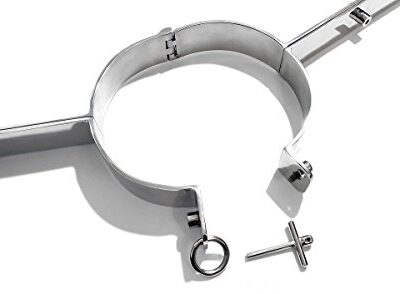 Stainless steel neck wrist spreader pillory yoke with Allen key lock