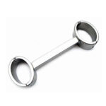 Stainless steel wrist spreader bar with hinged locking cuffs