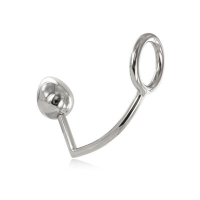 Tear Drop Ass Spark stainless steel cock ring with detachable elongated anal egg