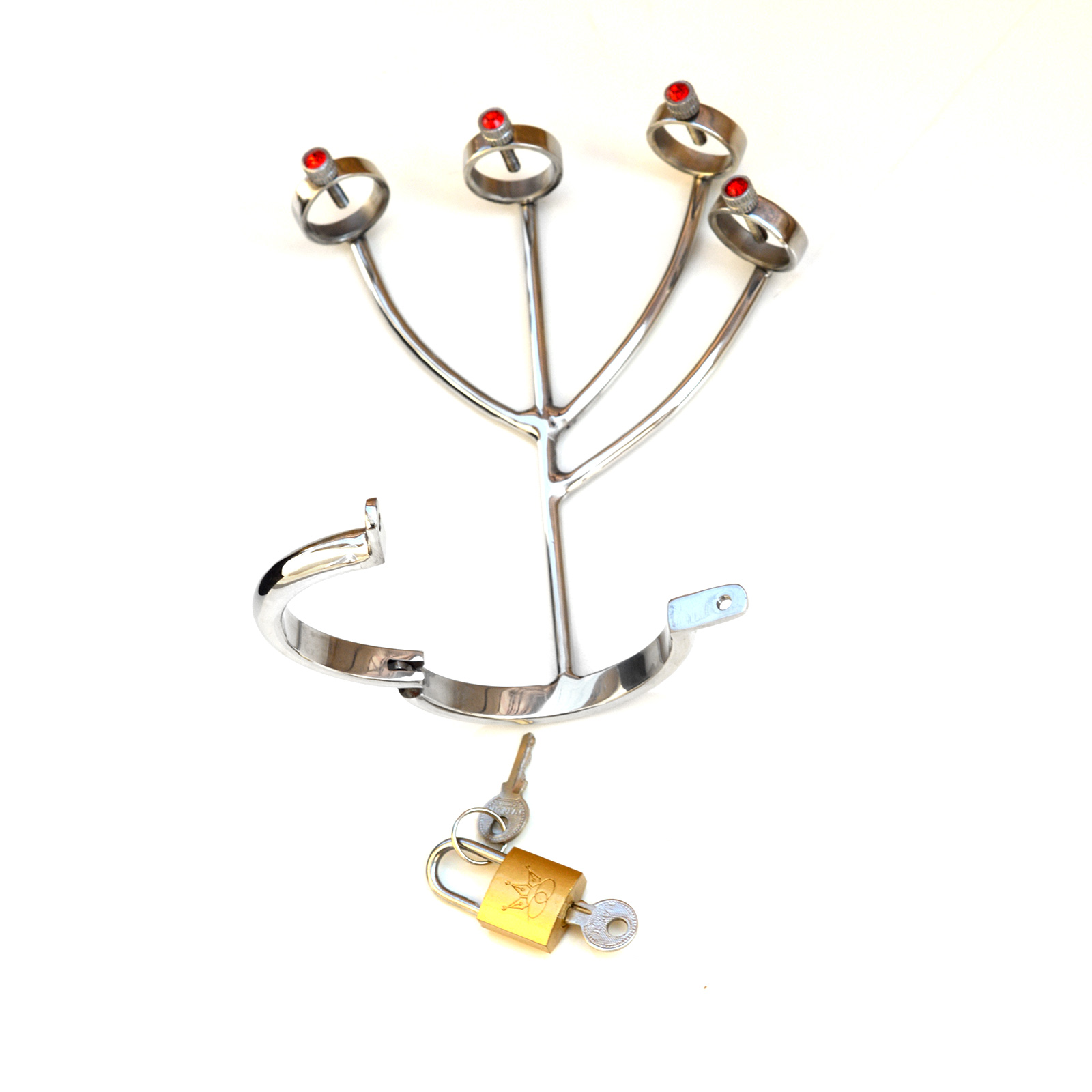 Finger hand trap cuffs Stainless Bondage Finger restraint pair set ...